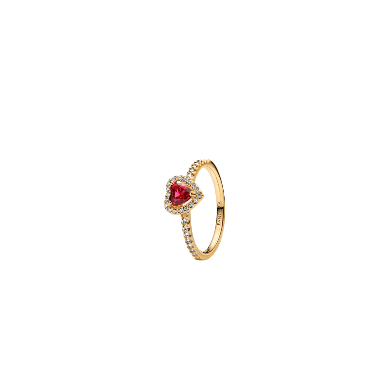Pandora Ring  — Gold Red Heart