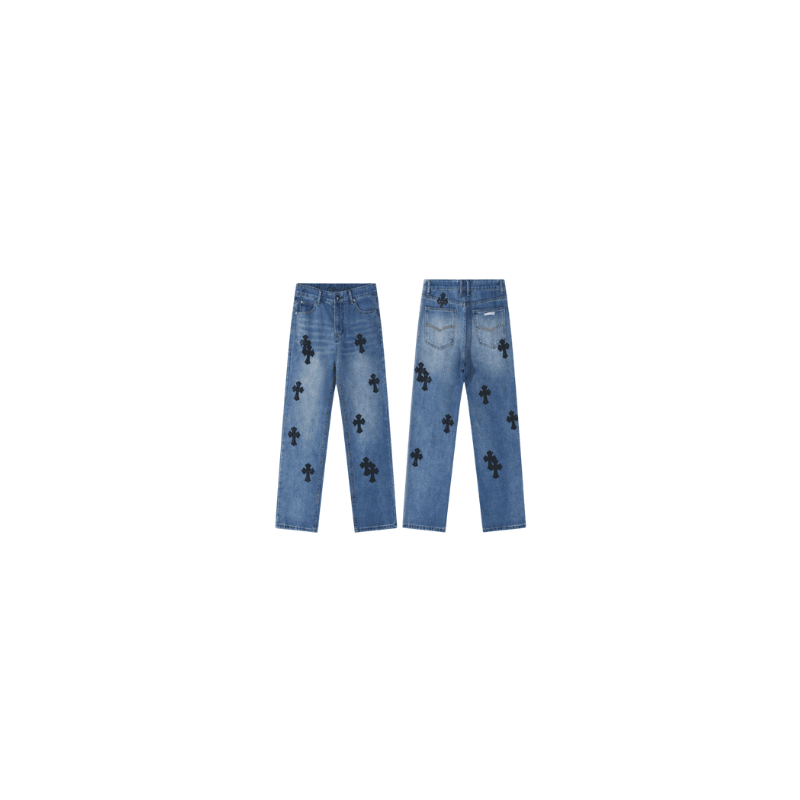 Blue With Black Crosses