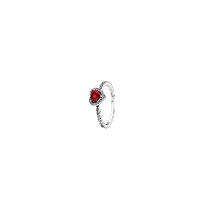 Silver Red Heart